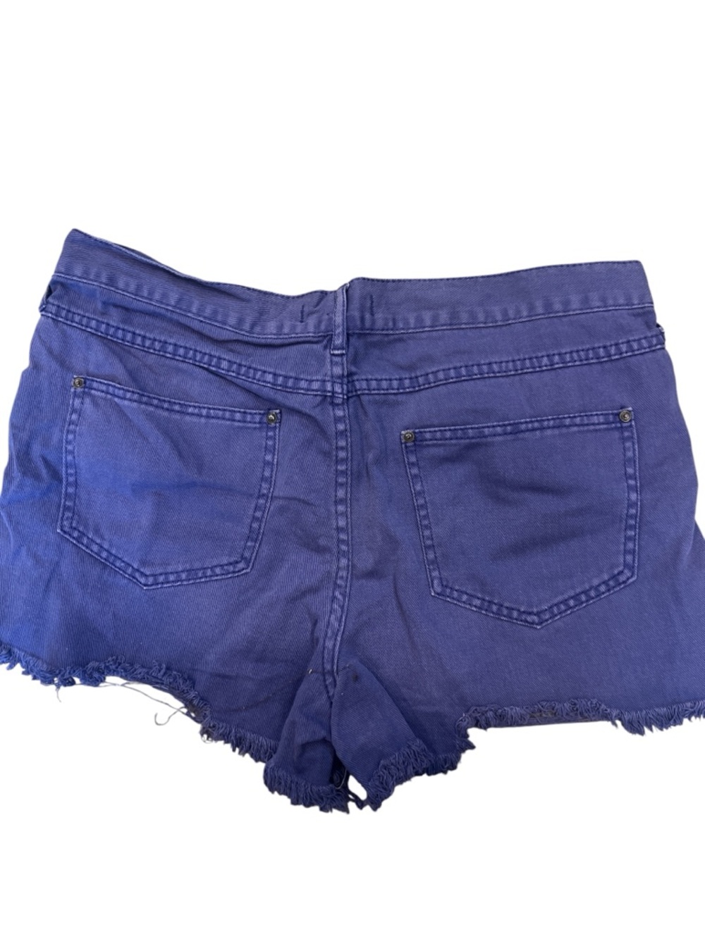 Free People Purple Denim Cutoff Shorts Frayed Hem Low Rise Casual Summer